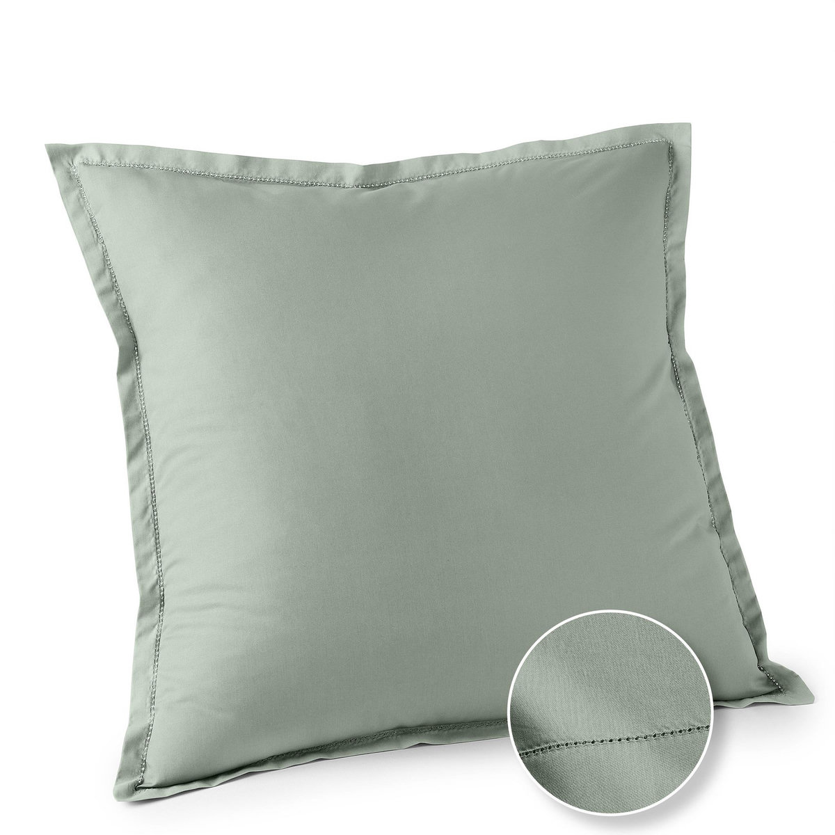 ACTUEL Taie d'oreiller unie en percale de coton 