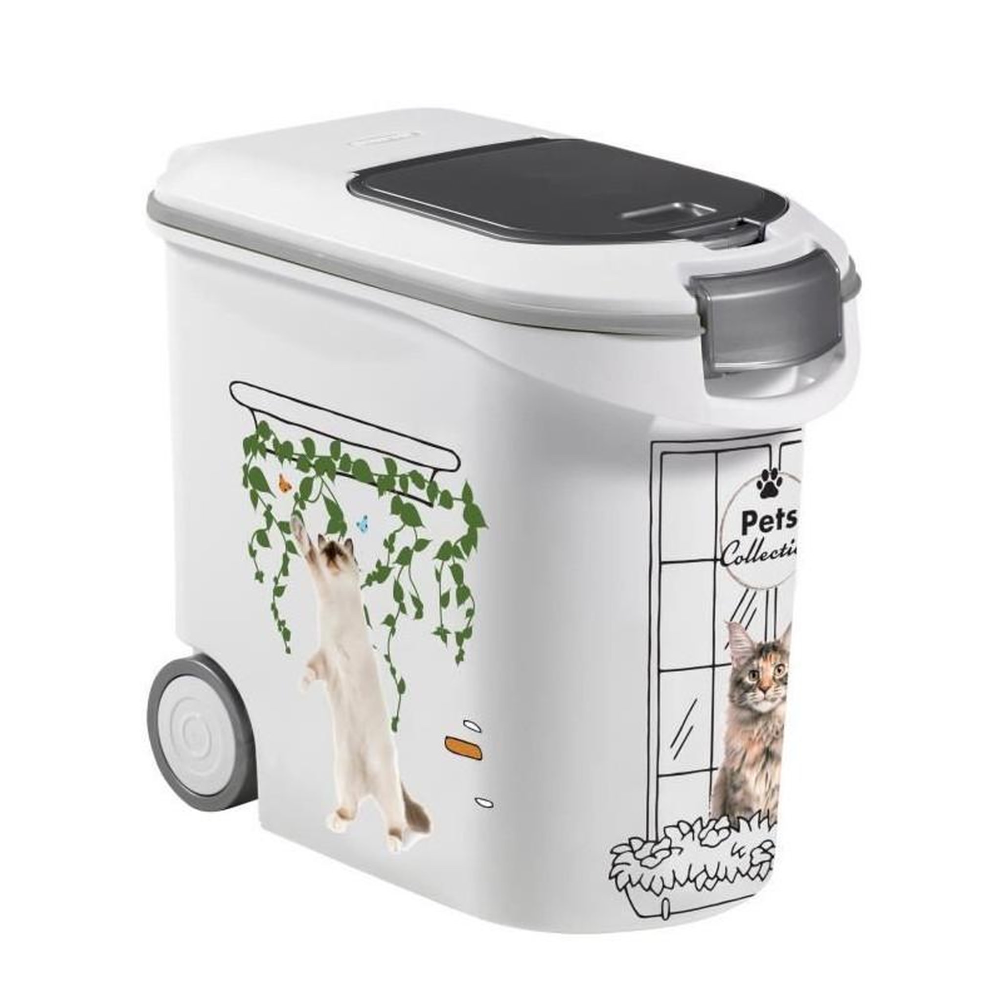 Voir la diapositive 2 : CURVER Conteneur a croquettes CURVER - 35L/12 kg - PETS COLLECTION - Pour chat