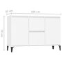 Voir la diapositive 6 : VIDAXL Buffet blanc 104x35x70 cm bois d'ingenierie