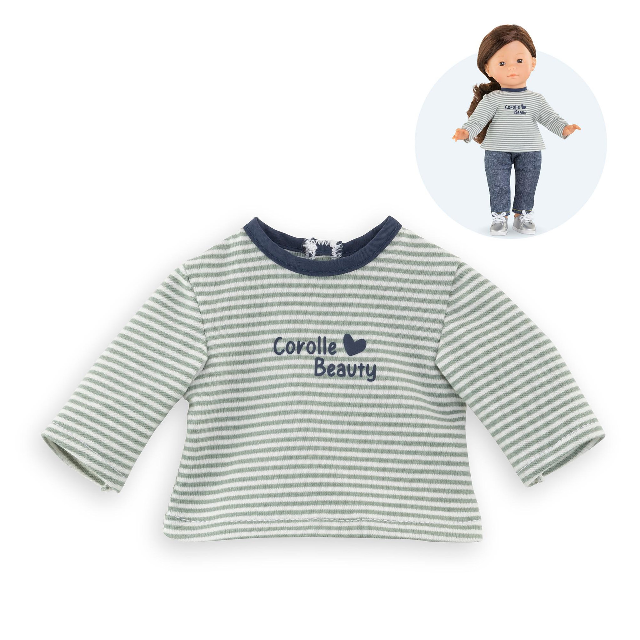Corolle T-Shirt Rayé Manches Longues pour poupée ma Corolle