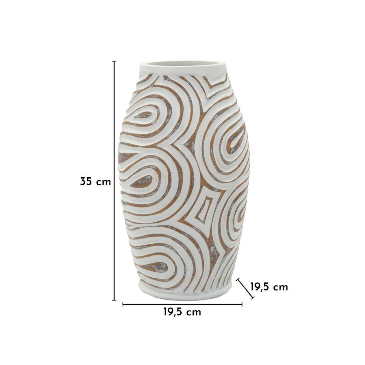 Paris Prix Vase Design en Résine  Oblix  35cm Blanc