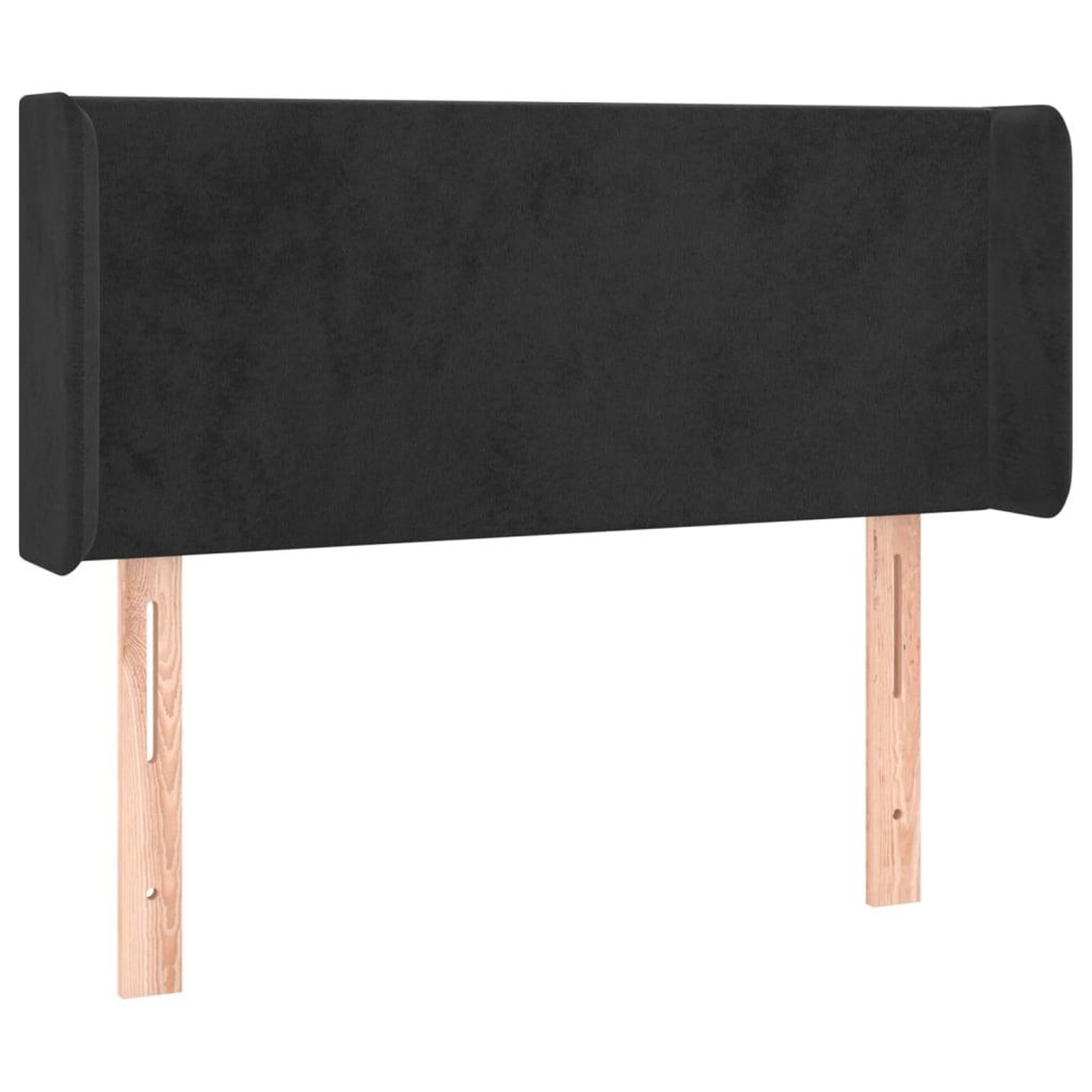 Voir la diapositive 2 : VIDAXL Tete de lit avec oreilles Noir 93x16x78/88 cm Velours