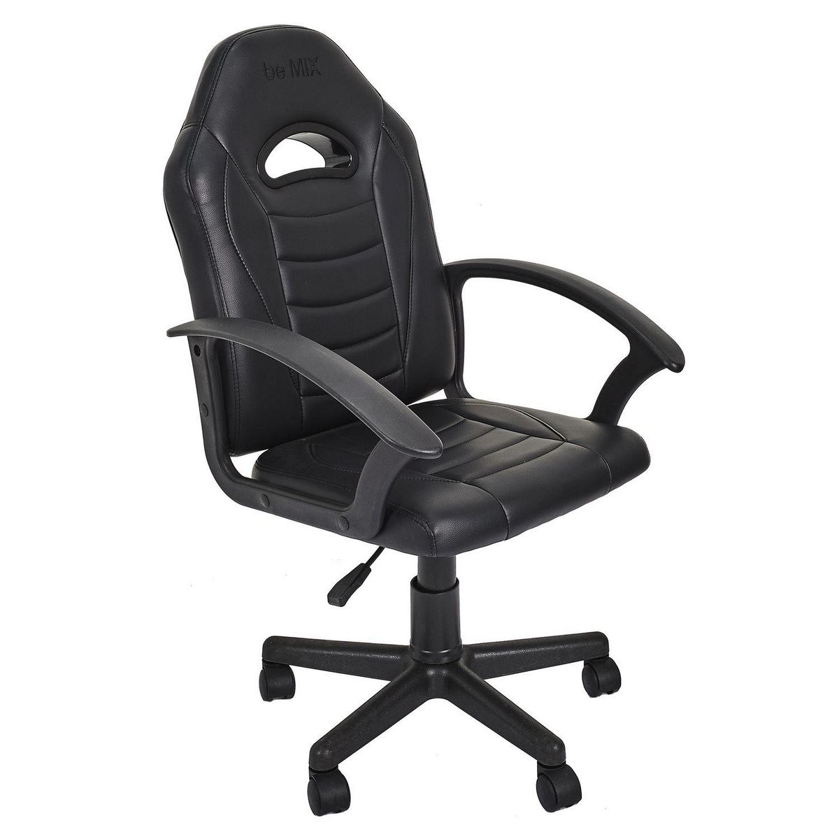 TOILINUX Chaise de bureau Racer à roulettes - Noir