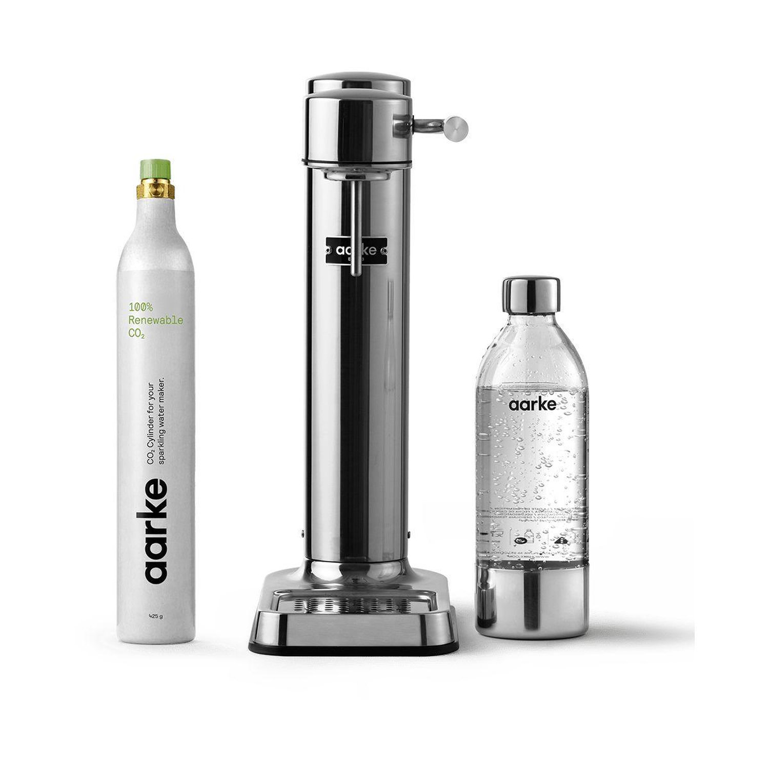 Machine à Soda AARKE Pack Carbonator 3 Inox – Cylindre CO2 Inclus, Acier Inoxydable Poli - vue 2