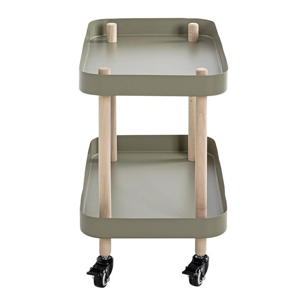 Paris Prix Desserte de Cuisine 2 Niveaux  Yumi  47cm Vert