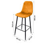 Voir la diapositive 3 : TOILINUX Lot de 4 Tabourets de bar en velours vintage Inoui