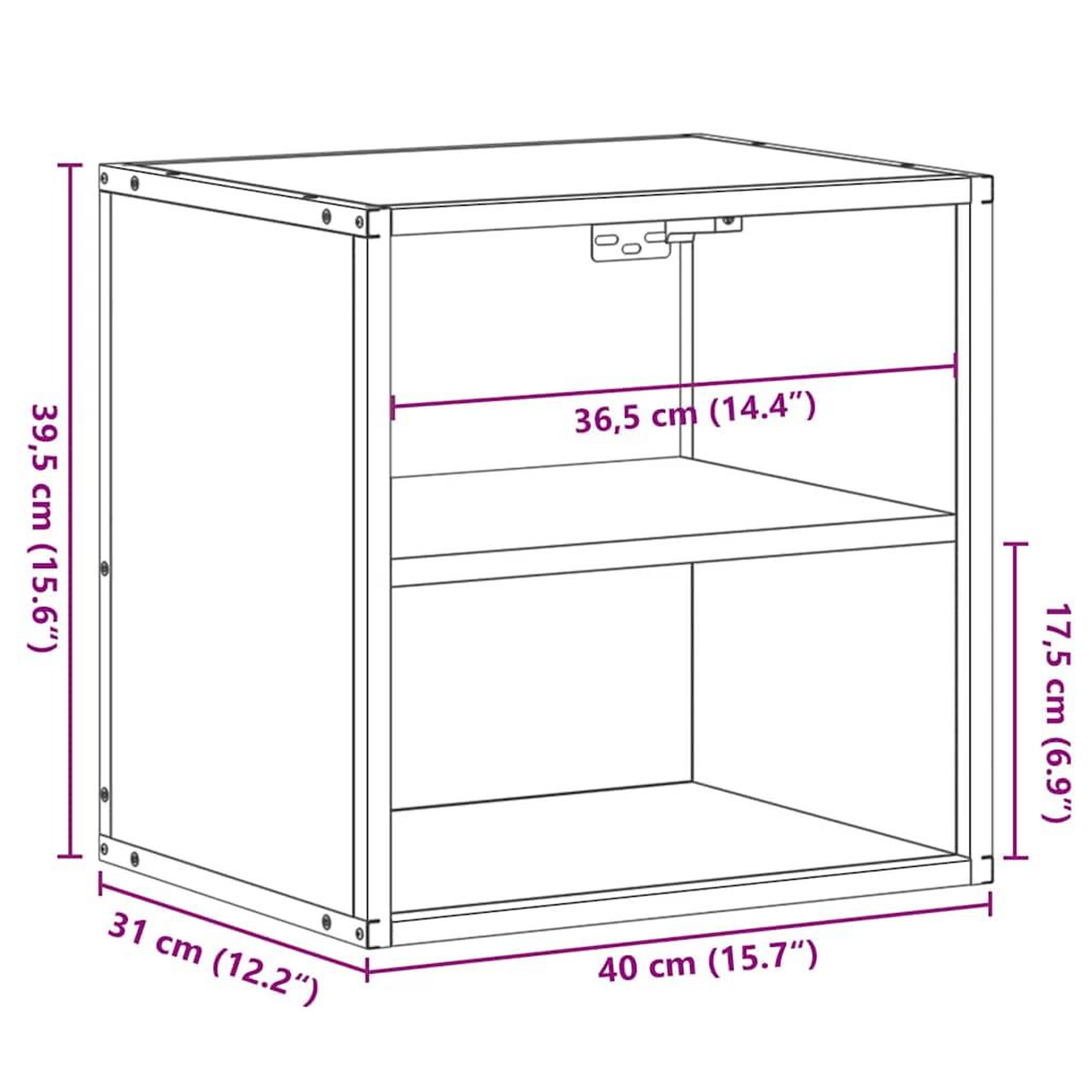 Voir la diapositive 6 : VIDAXL Tables de chevet murales 2 pcs chene sonoma 40x31x39,5 cm