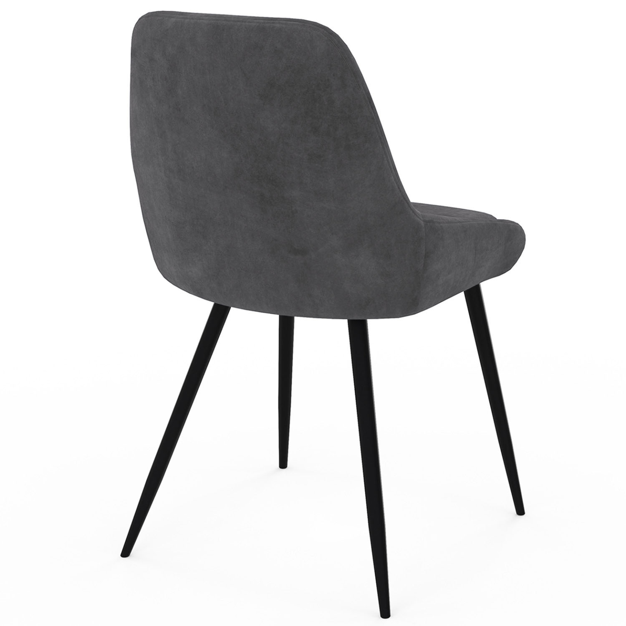 Voir la diapositive 5 : ID MARKET Lot de 6 chaises thalya en velours gris foncé avec accoudoirs
