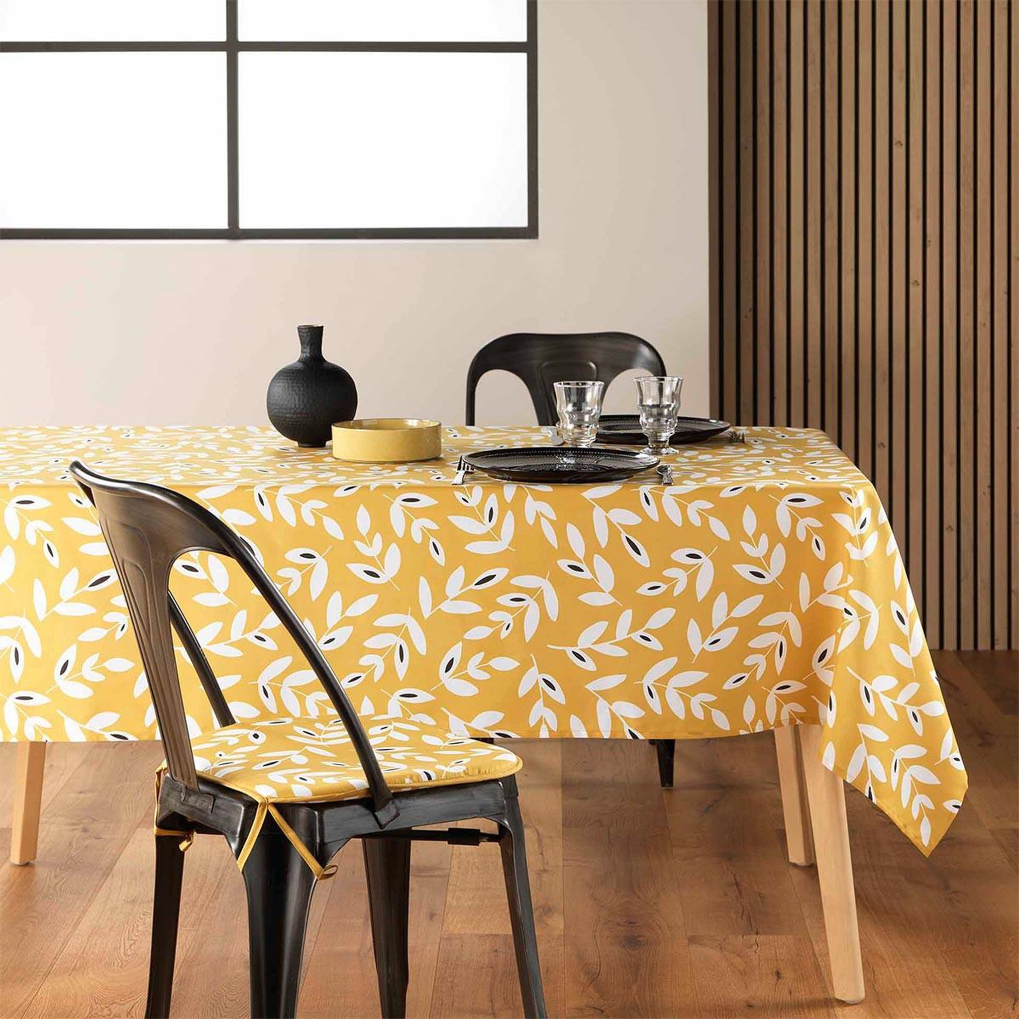 Voir la diapositive 4 : Douceur d'Intérieur Nappe en microfibre  bellys  140x240cm jaune