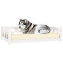 Voir la diapositive 3 : VIDAXL Lit pour chien blanc 105,5x75,5x28 cm bois de pin solide