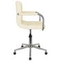 Voir la diapositive 3 : VIDAXL Chaise pivotante de salle a manger Creme Tissu