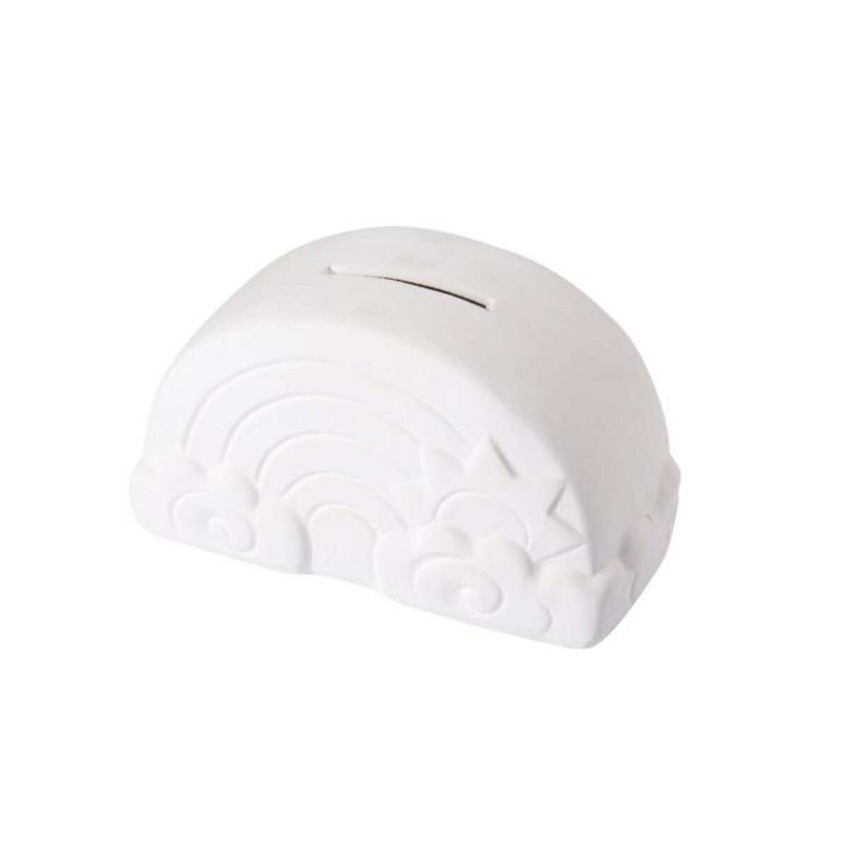 Paris Prix Tirelire à Peindre  Arc-en-Ciel  14cm Blanc