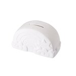 Paris Prix Tirelire à Peindre  Arc-en-Ciel  14cm Blanc