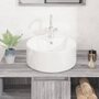 Voir la diapositive 3 : VIDAXL Lavabo blanc 40x14,5 cm ceramique rond