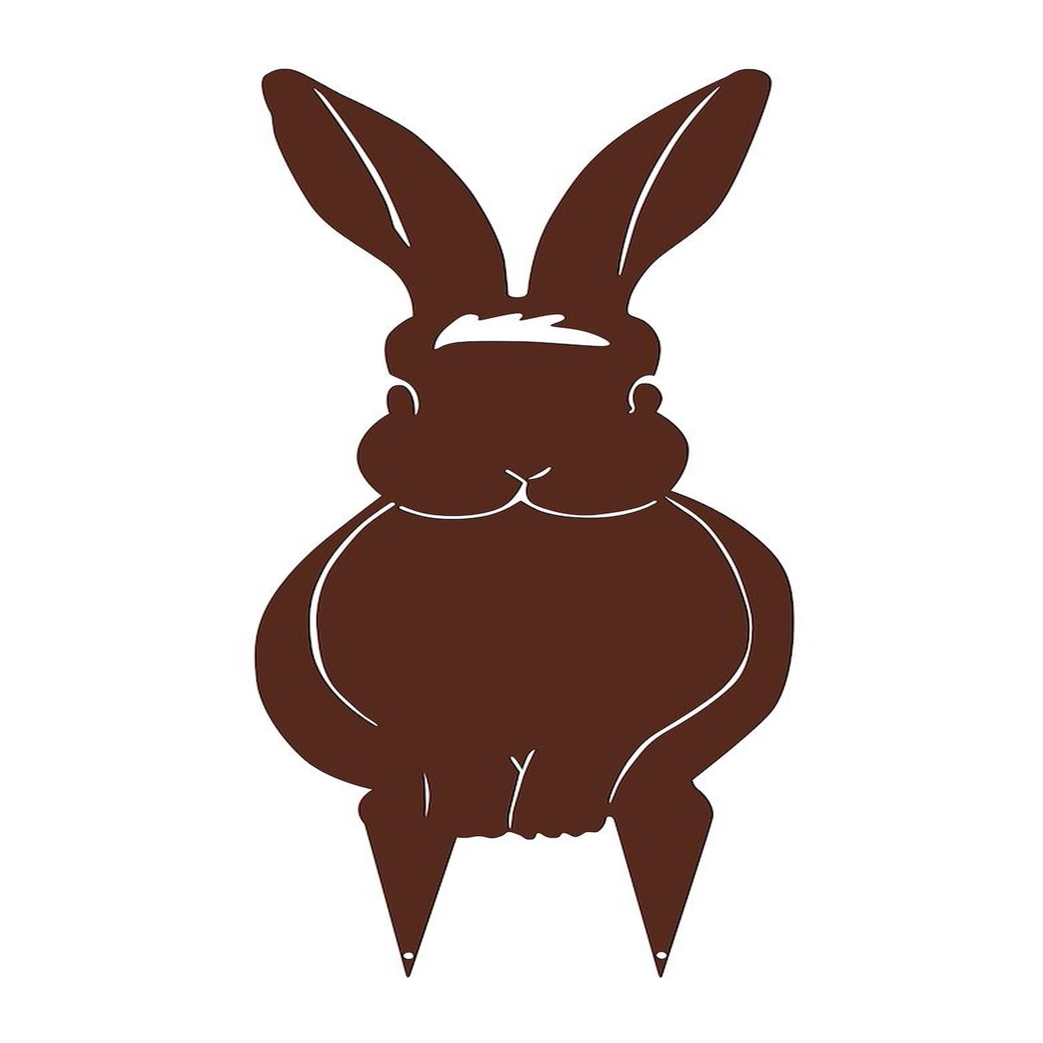 CENTRALE BRICO Figurine à piquer en forme de lapin - 17x43,5cm - fer vieilli