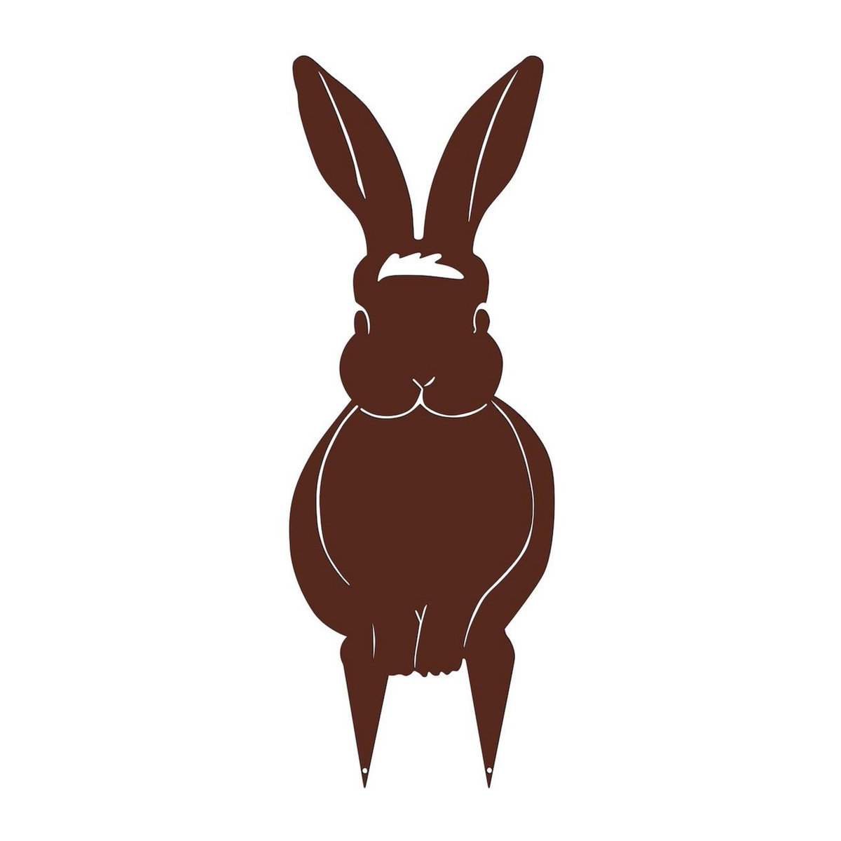 CENTRALE BRICO Figurine à piquer en forme de lapin - 17x43,5cm - fer vieilli