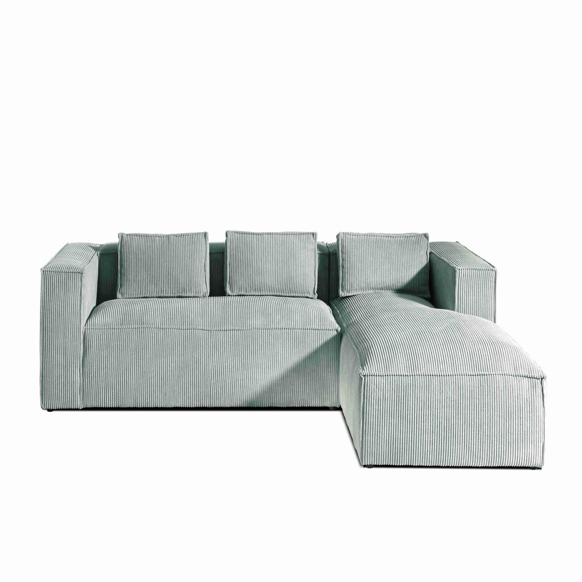 LISA DESIGN Stella - canapé d'angle - en velours côtelé - 4 places -style contemporain - droit