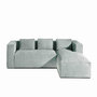 Voir la diapositive 1 : LISA DESIGN Stella - canapé d'angle - en velours côtelé - 4 places -style contemporain - droit