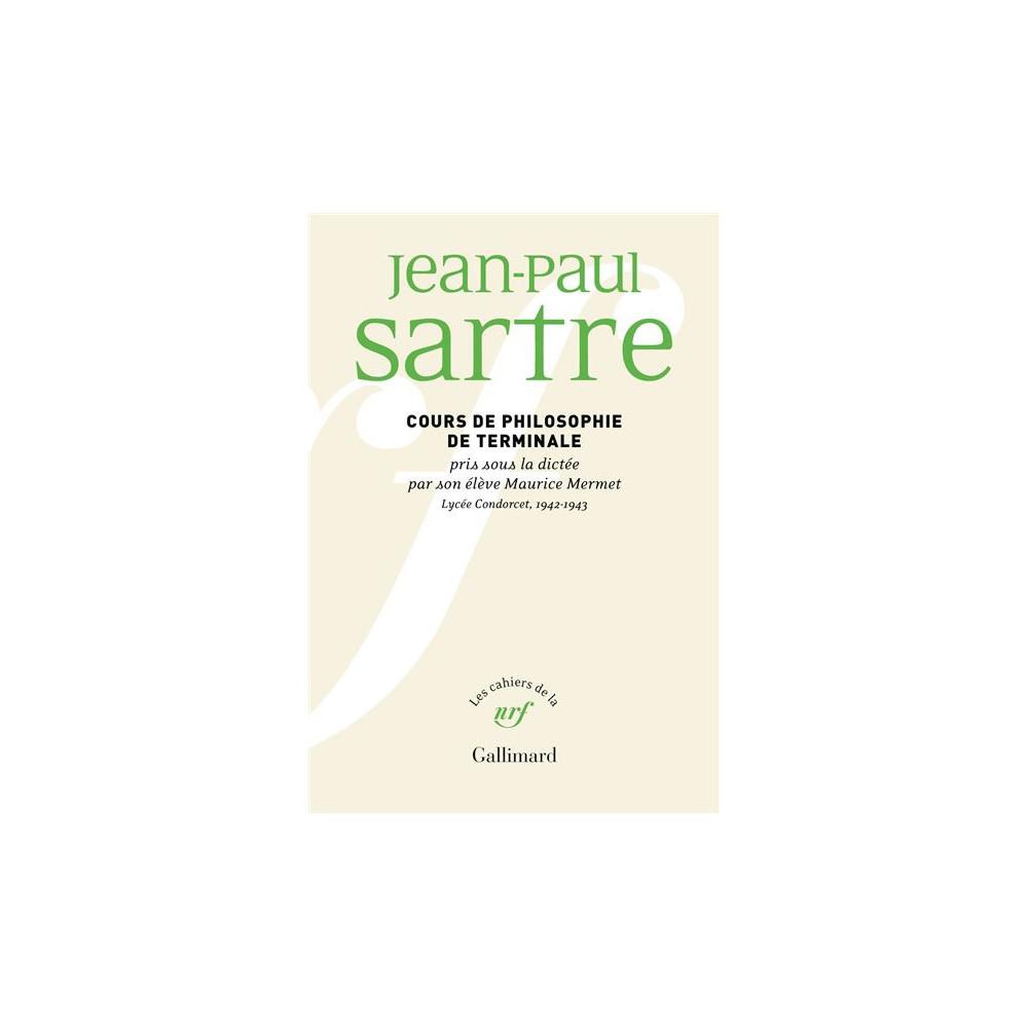 Livre de philosophie terminale, cours pris sous la dictée par maurice mermet