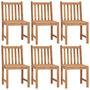 Voir la diapositive 2 : VIDAXL Chaises de jardin lot de 6 avec coussins Bois de teck massif