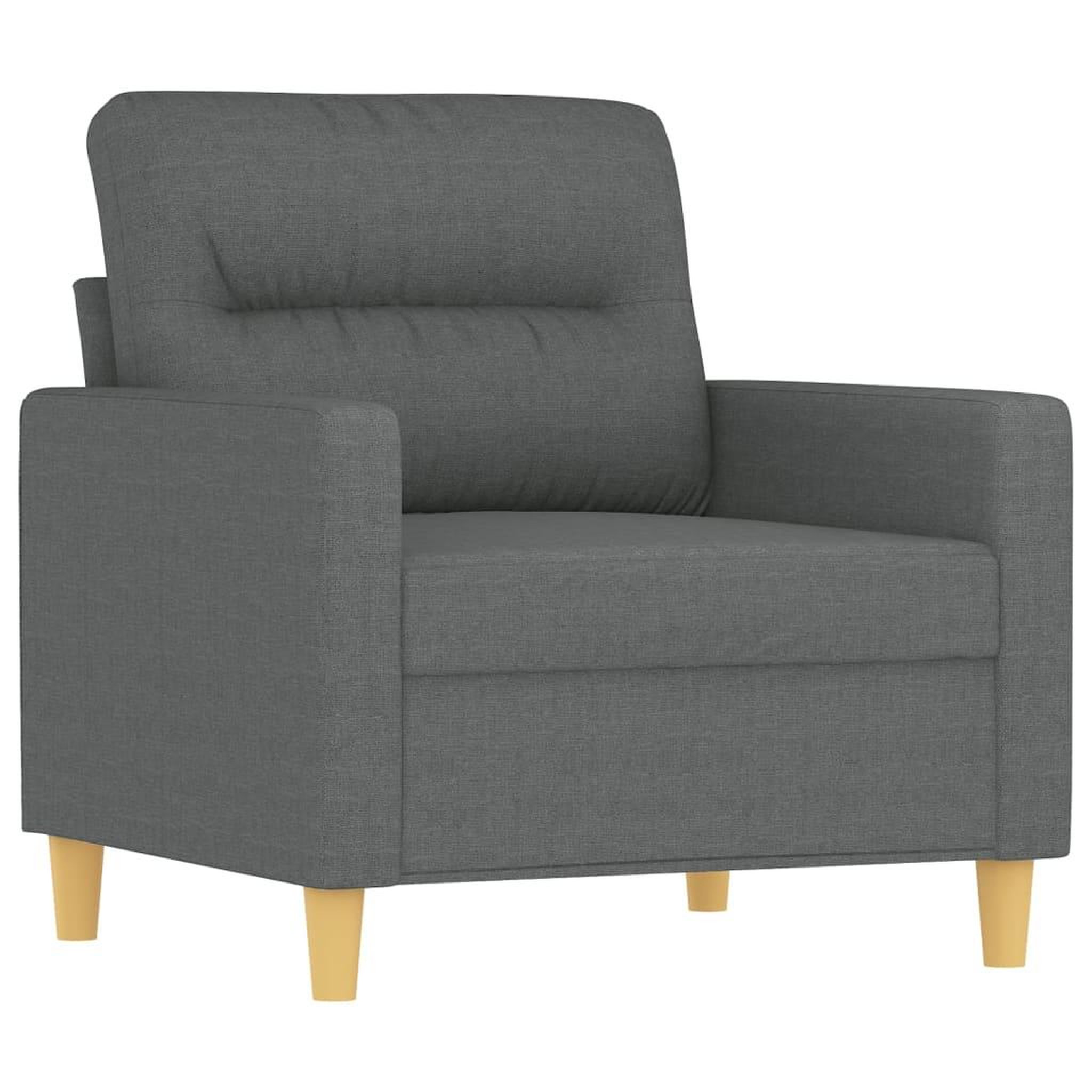 Voir la diapositive 3 : VIDAXL Ensemble de canapes 4 pcs avec coussins Gris fonce Tissu