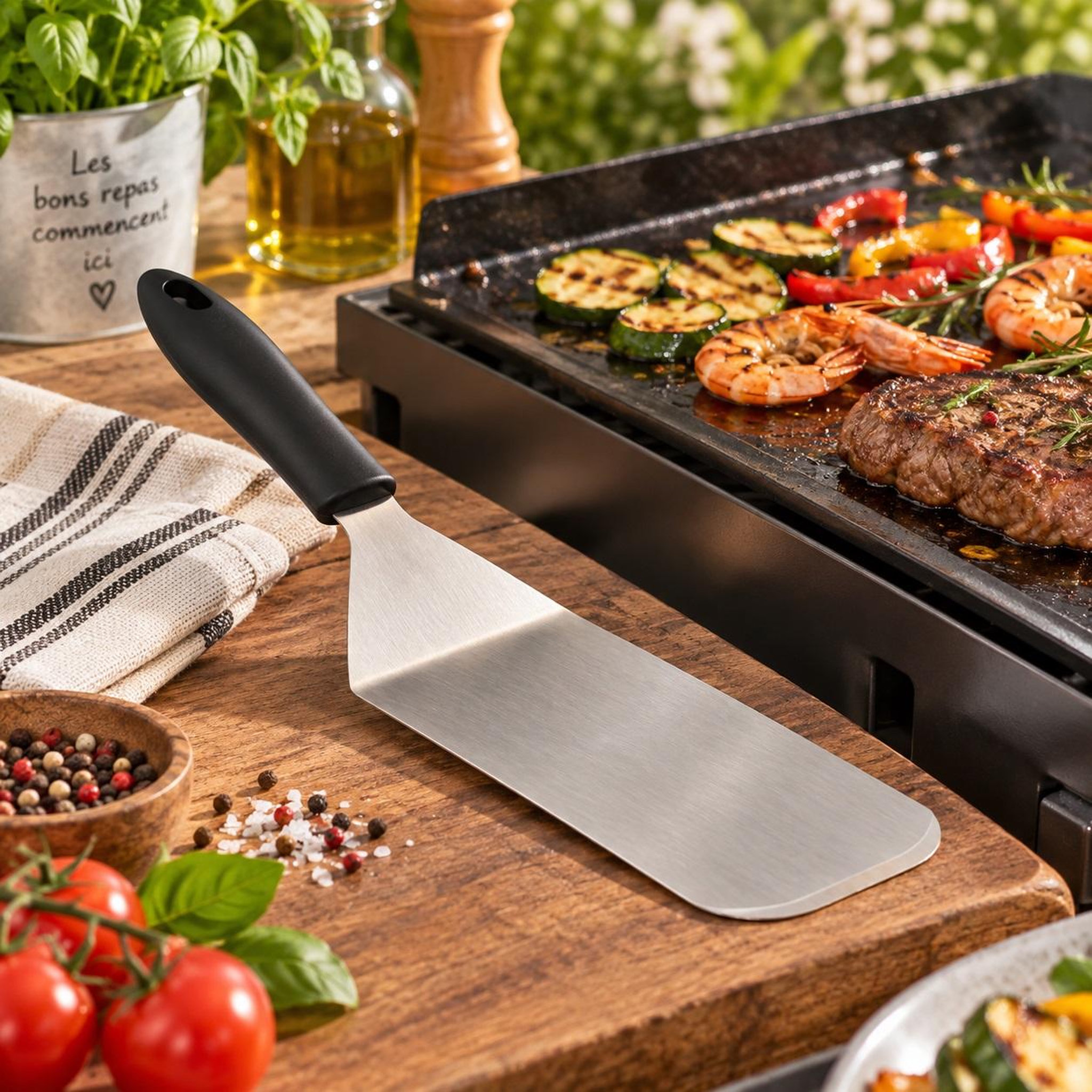 Voir la diapositive 2 : Eden Spatule pour plancha design et moderne