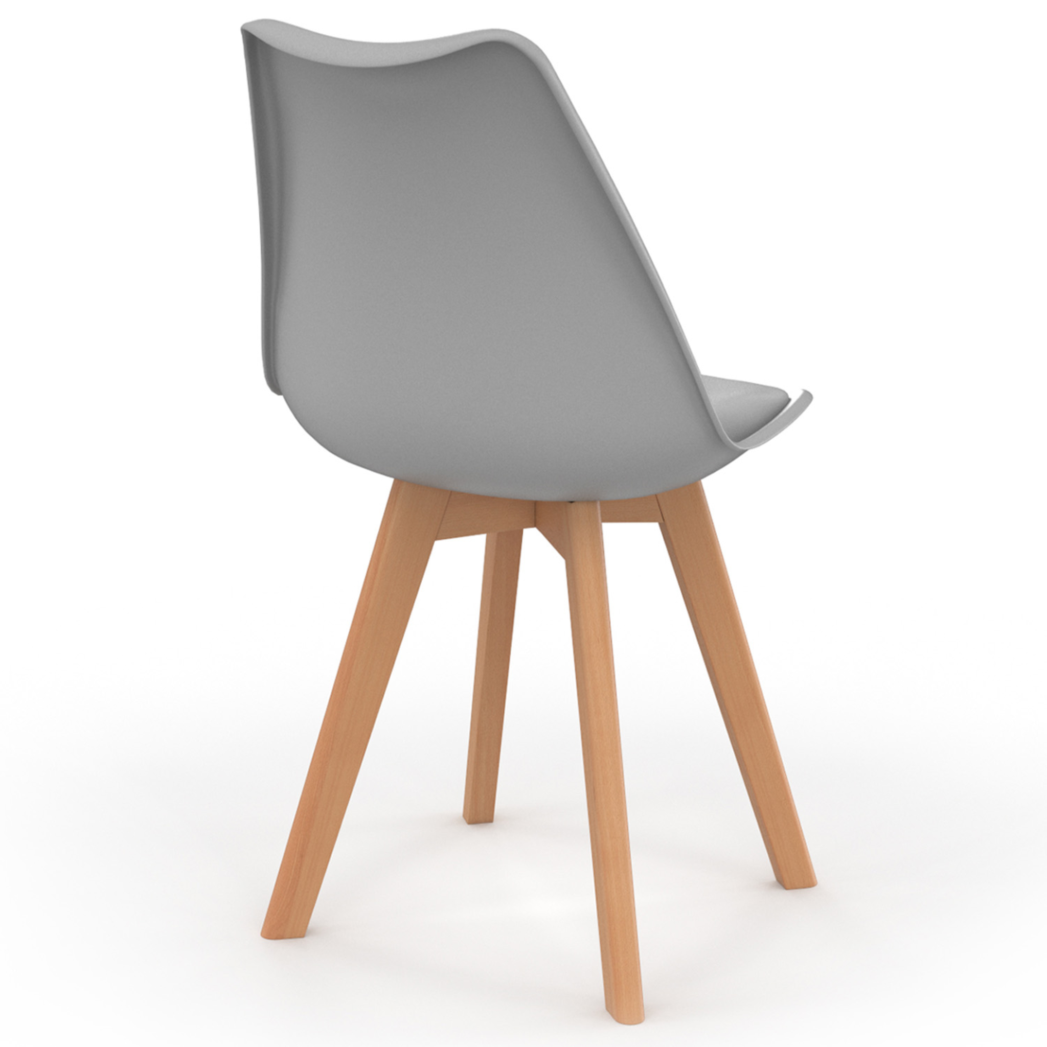 Voir la diapositive 4 : ID MARKET Lot de 8 chaises scandinaves sara mix color blanc x2, gris clair x2, gris foncé x2, noir x2