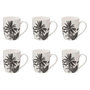 Voir la diapositive 1 : SECRET DE GOURMET Lot de 6 Mugs en Porcelaine  Bota  36cl Beige