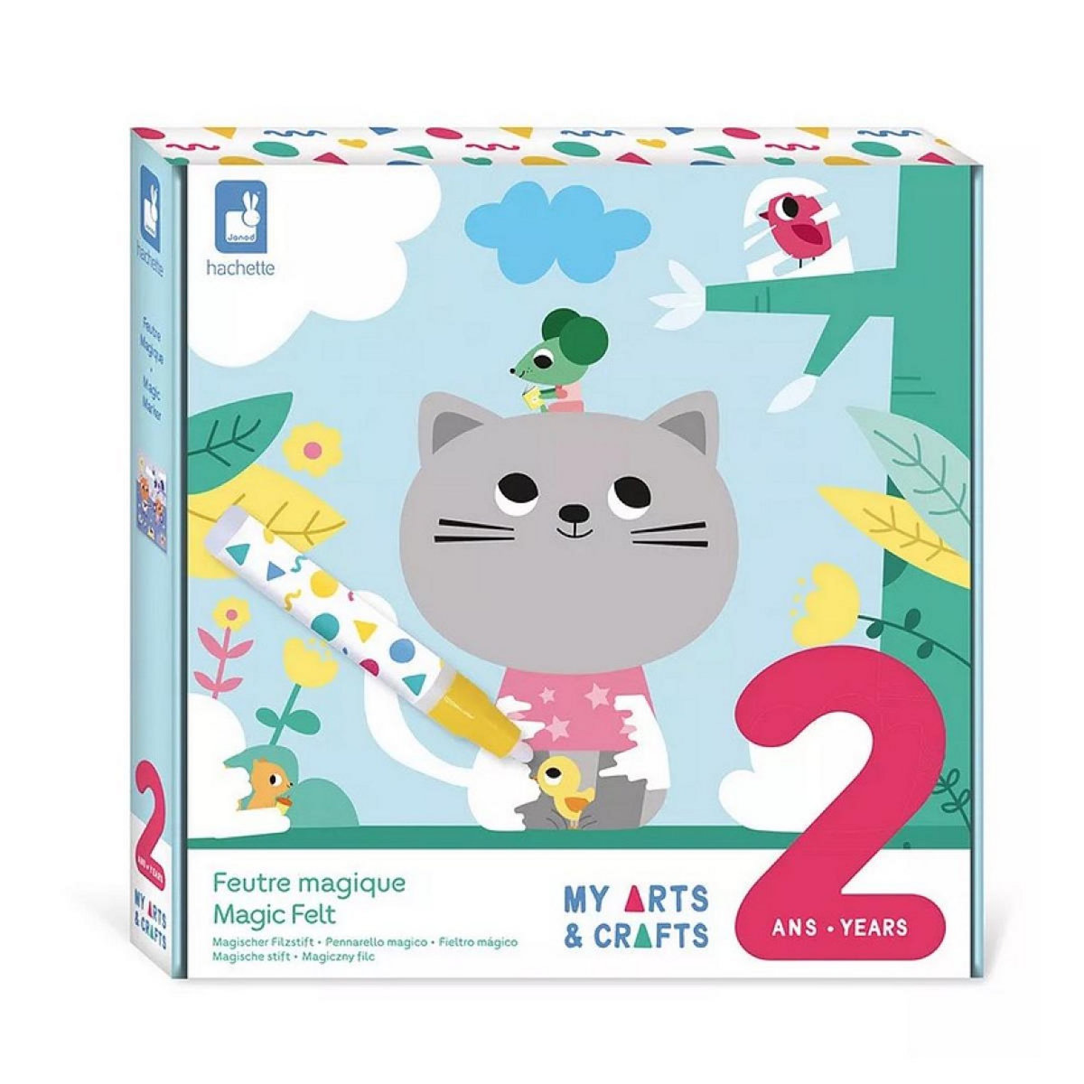 Juratoys-Janod Coffret Créatif Feutre Magique pour Enfants dès 2 Ans - Activités Artistiques Amusantes
