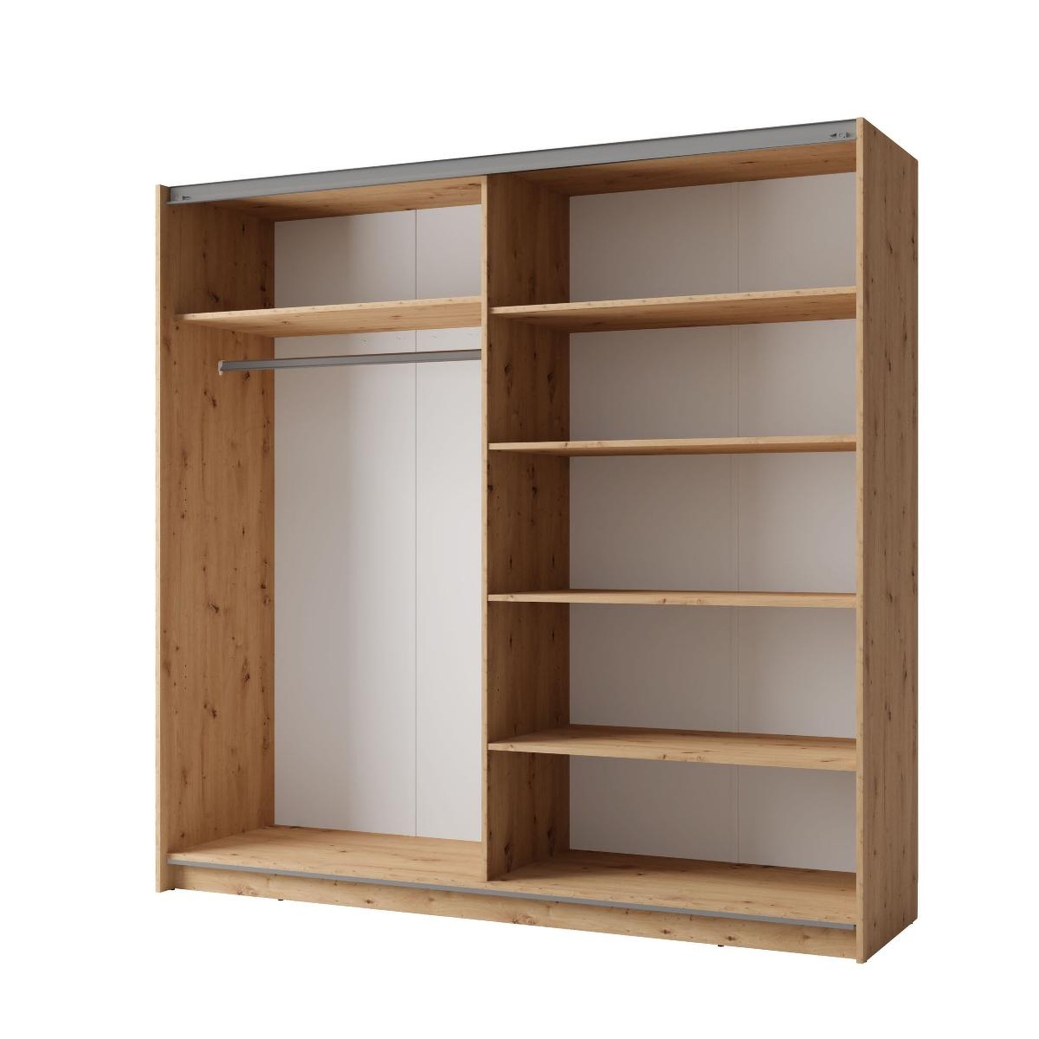 Voir la diapositive 4 : JLC KREATION Armoire dressing moderne avec portes coulissantes 200cm kas