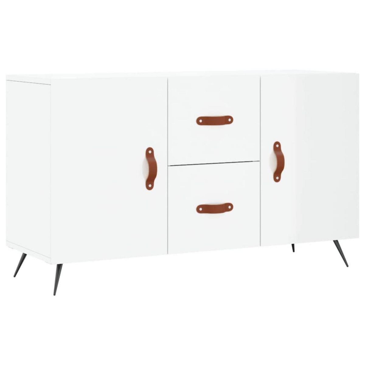 VIDAXL Buffet blanc brillant 100x36x60 cm bois d'ingenierie