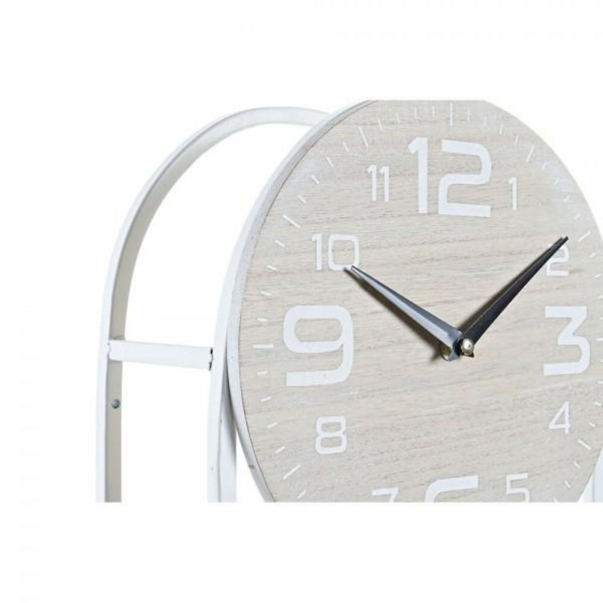 AAAAA Horloge Murale DKD Home Decor Naturel Métal MDF Blanc (25,5 x 11,5 x 71 cm)
