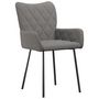 Voir la diapositive 3 : VIDAXL Chaises a manger lot de 2 gris clair tissu