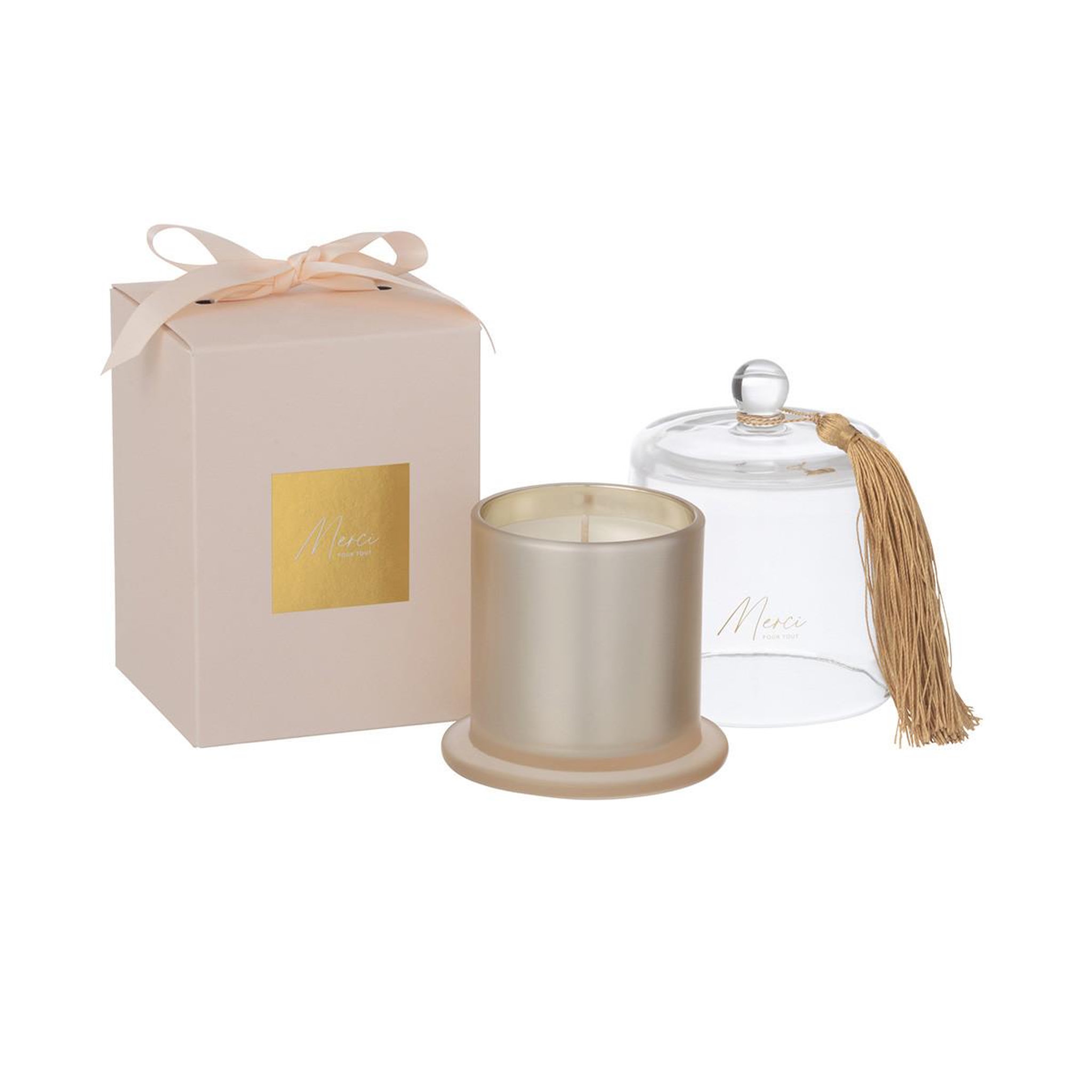 Voir la diapositive 2 : J-LINE Bougie parfumée cloche  cloe  13cm elderflower