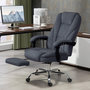 Voir la diapositive 2 : VINSETTO Fauteuil de bureau manager massant chauffant inclinable réglable télécommande repose-pieds rétractable velours gris bleuté