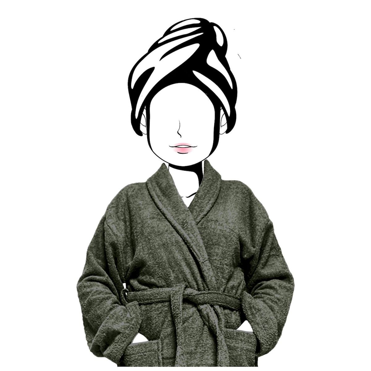 SOLEIL D'OCRE Peignoir en coton 500gr/m2 LAGUNE, par Soleil d'Ocre