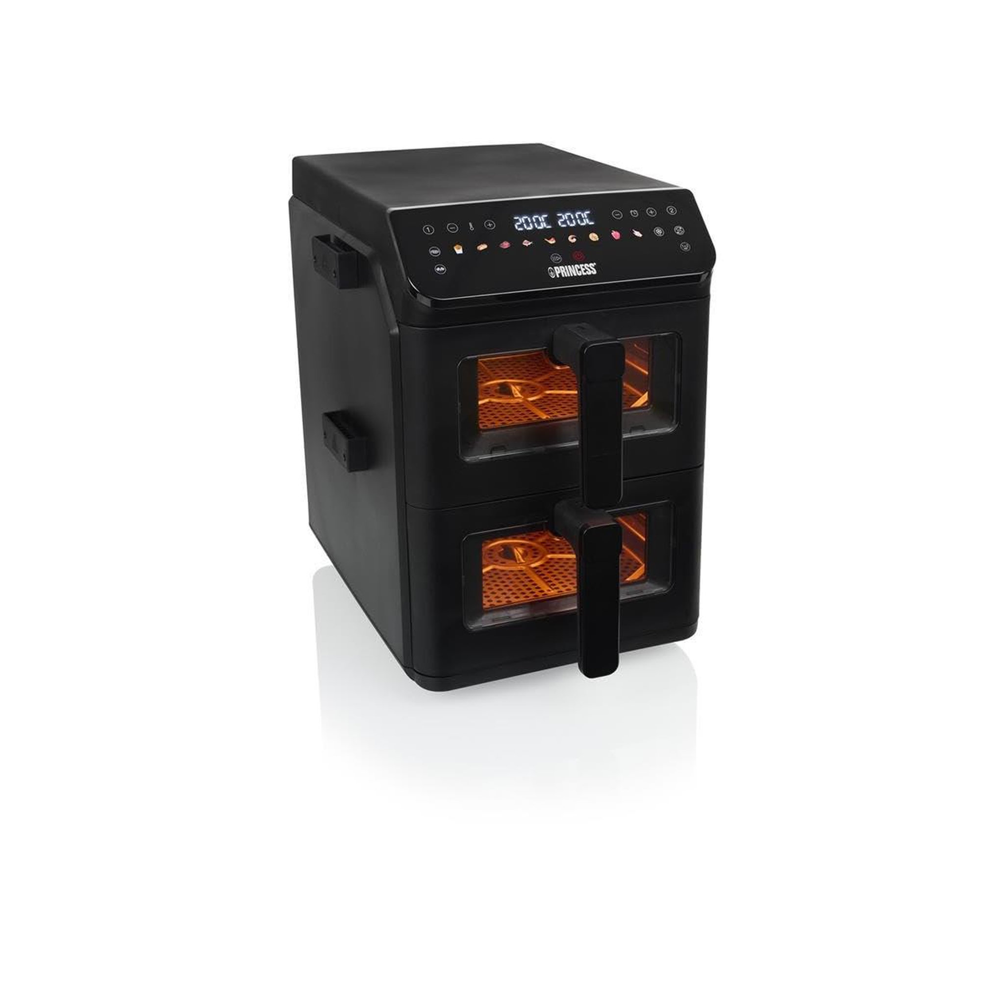 PRINCESS Princess friteuse à air verticale double panier 182490 2x5,6l 3000w noire