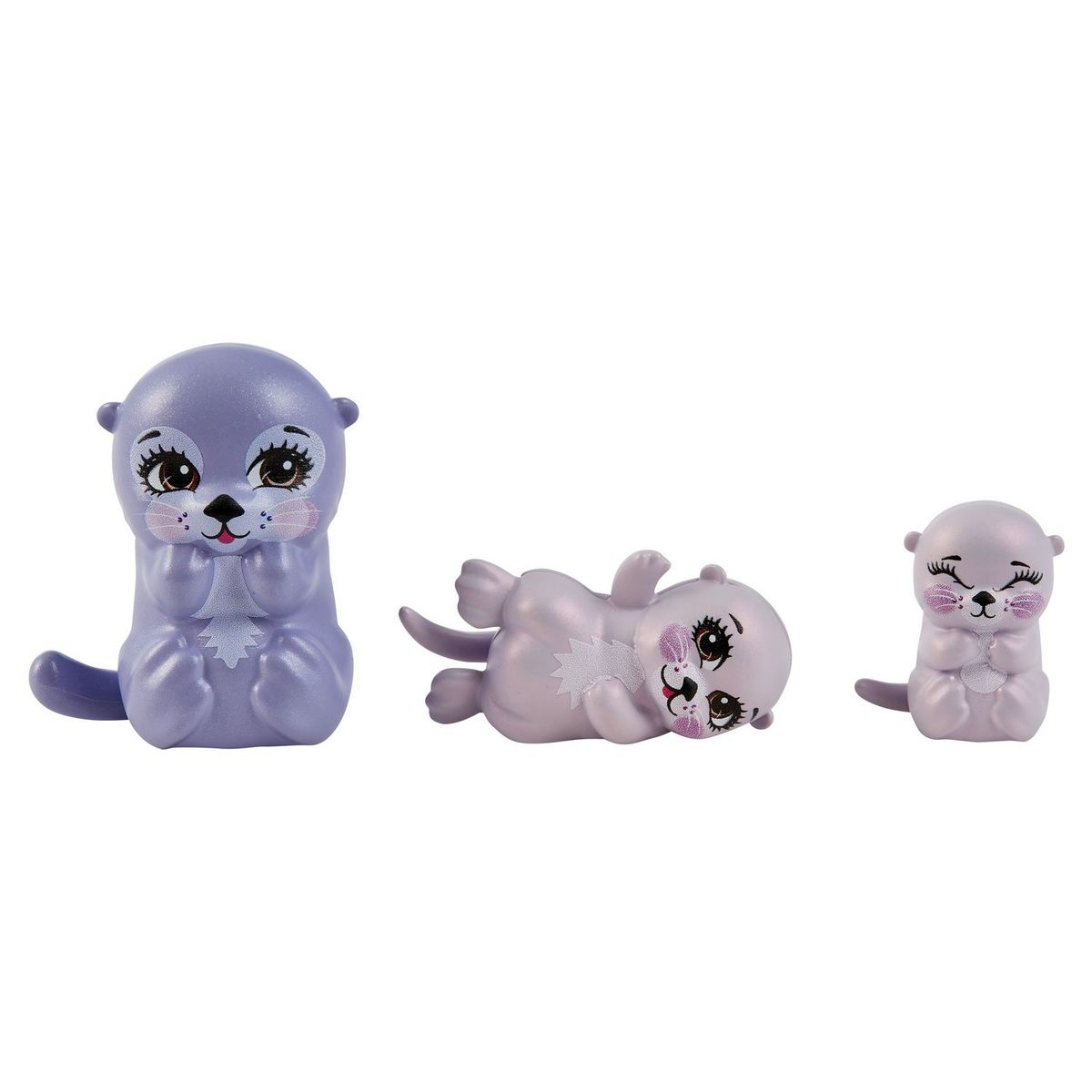 MATTEL Mini-poupée Enchantimals - Famille Loutre et accessoires
