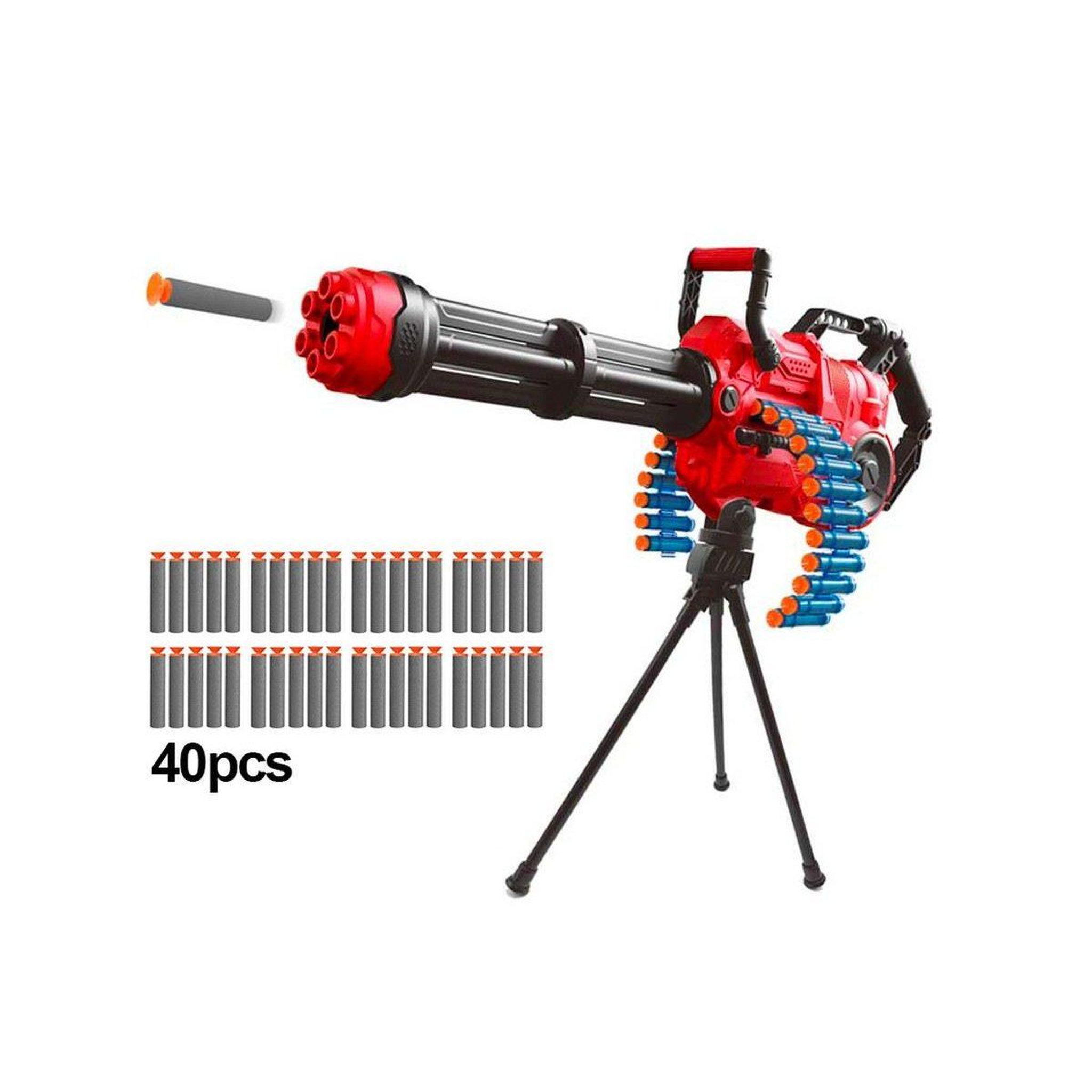 1001JOUETS Pistolet à fléchettes en mousse - Rotation automatique et tir en rafale