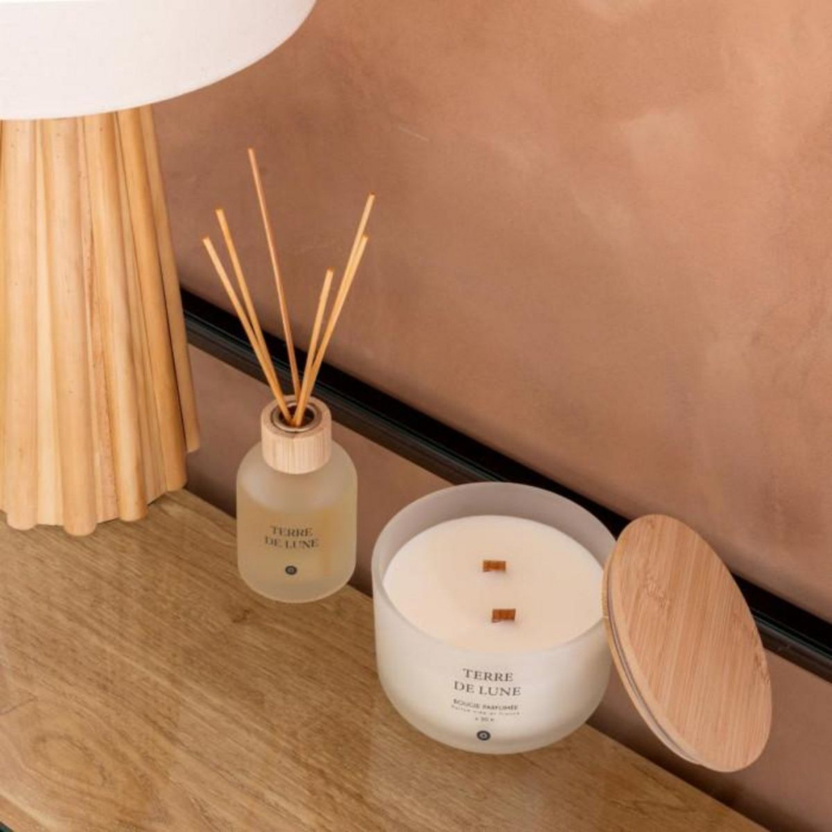 ATMOSPHERA Bougie Parfumée en Verre  Sana  420g Terre de Lune