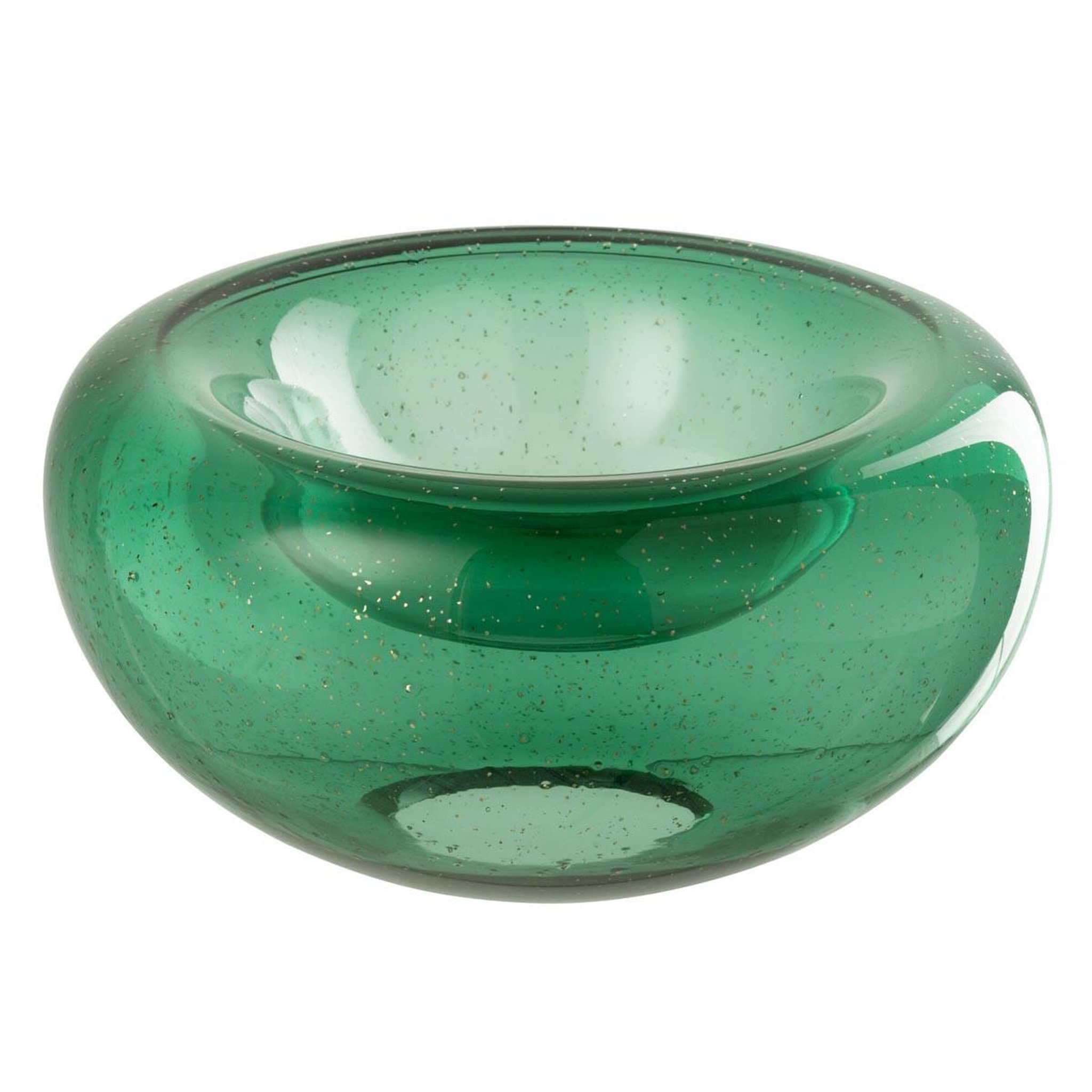 J-LINE Coupelle déco en verre  carol  26cm vert émeraude