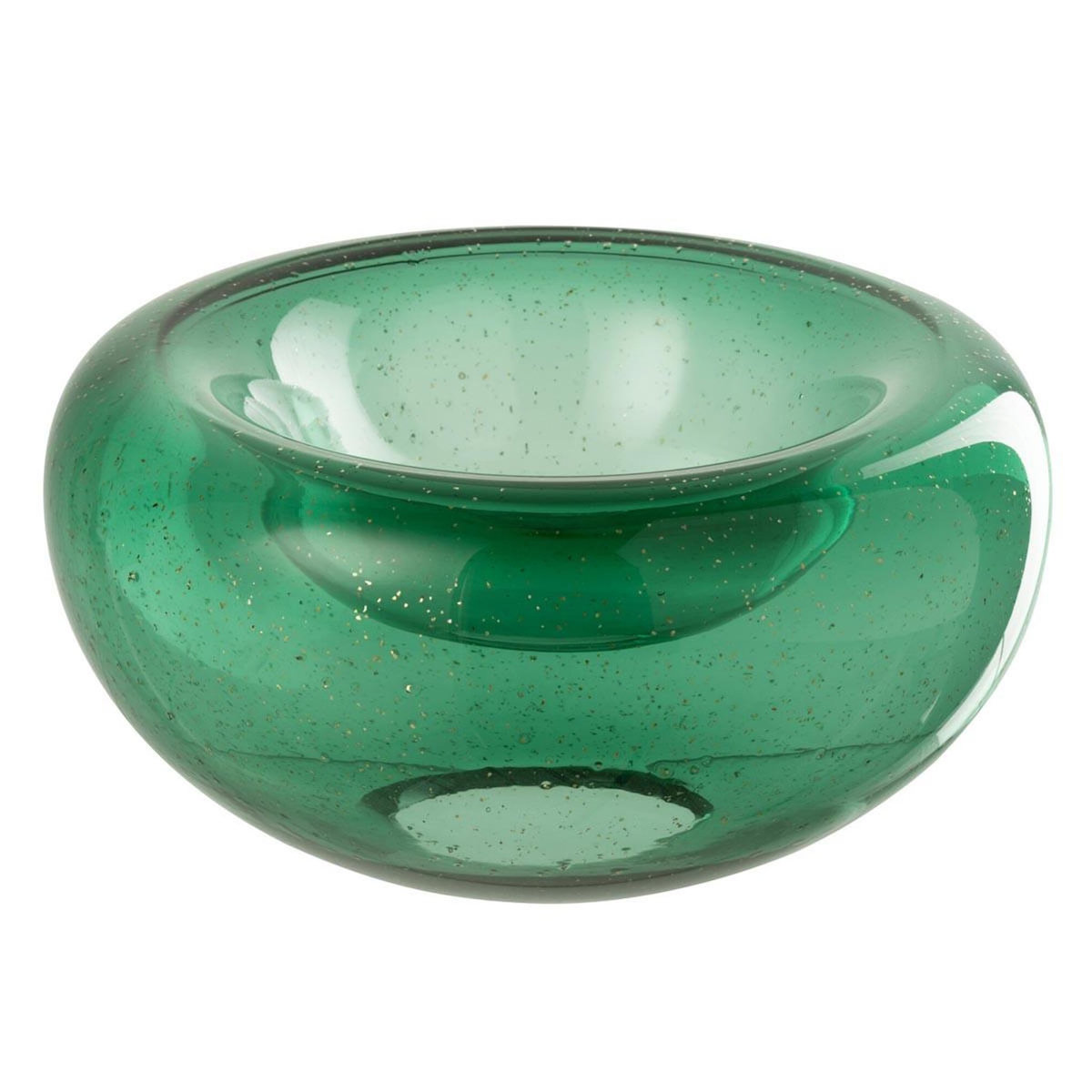Paris Prix Coupelle Déco en Verre  Carol  26cm Vert Émeraude