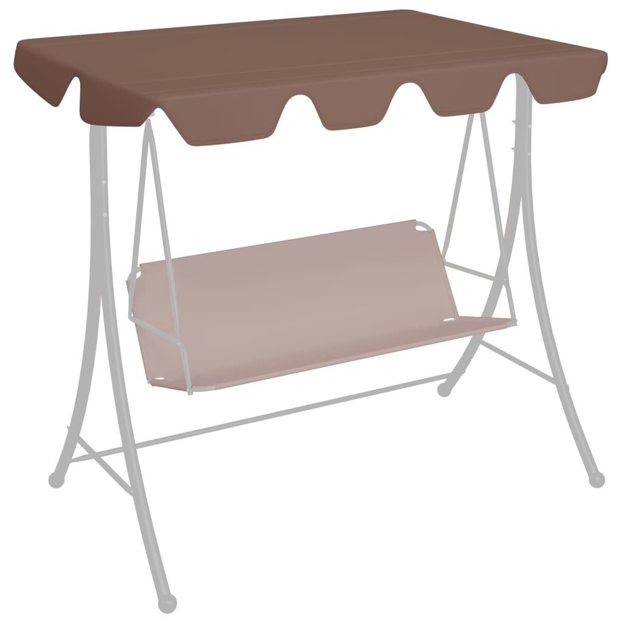 Voir la diapositive 1 : VIDAXL Toit de rechange balançoire marron 188/168x145/110 cm