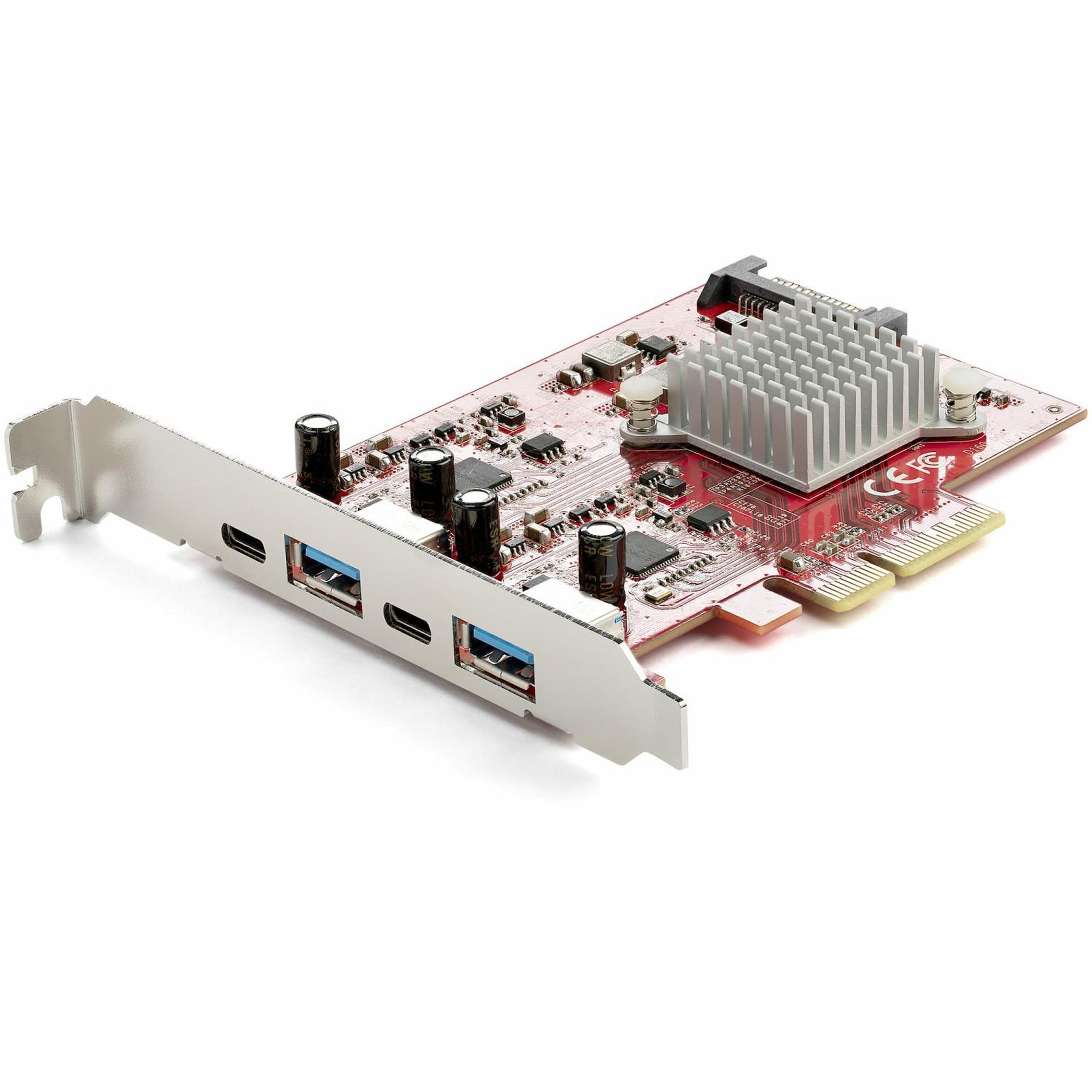 Voir la diapositive 2 : Startech Startech.com carte pci express usb 4 ports - carte d'extension pcie usb 10gbps avec 2 controlleurs - 2x usb-c & 2x usb-a (usb 3.2 gen 2) - carte pci-e usb/usb-c - full profile