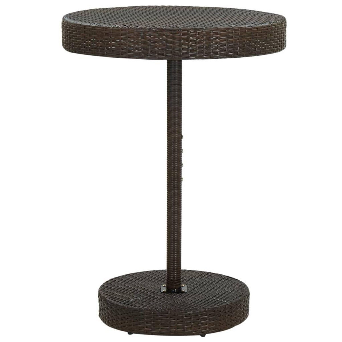 VIDAXL Ensemble bar de jardin 5 pcs et coussins Resine tressee Marron
