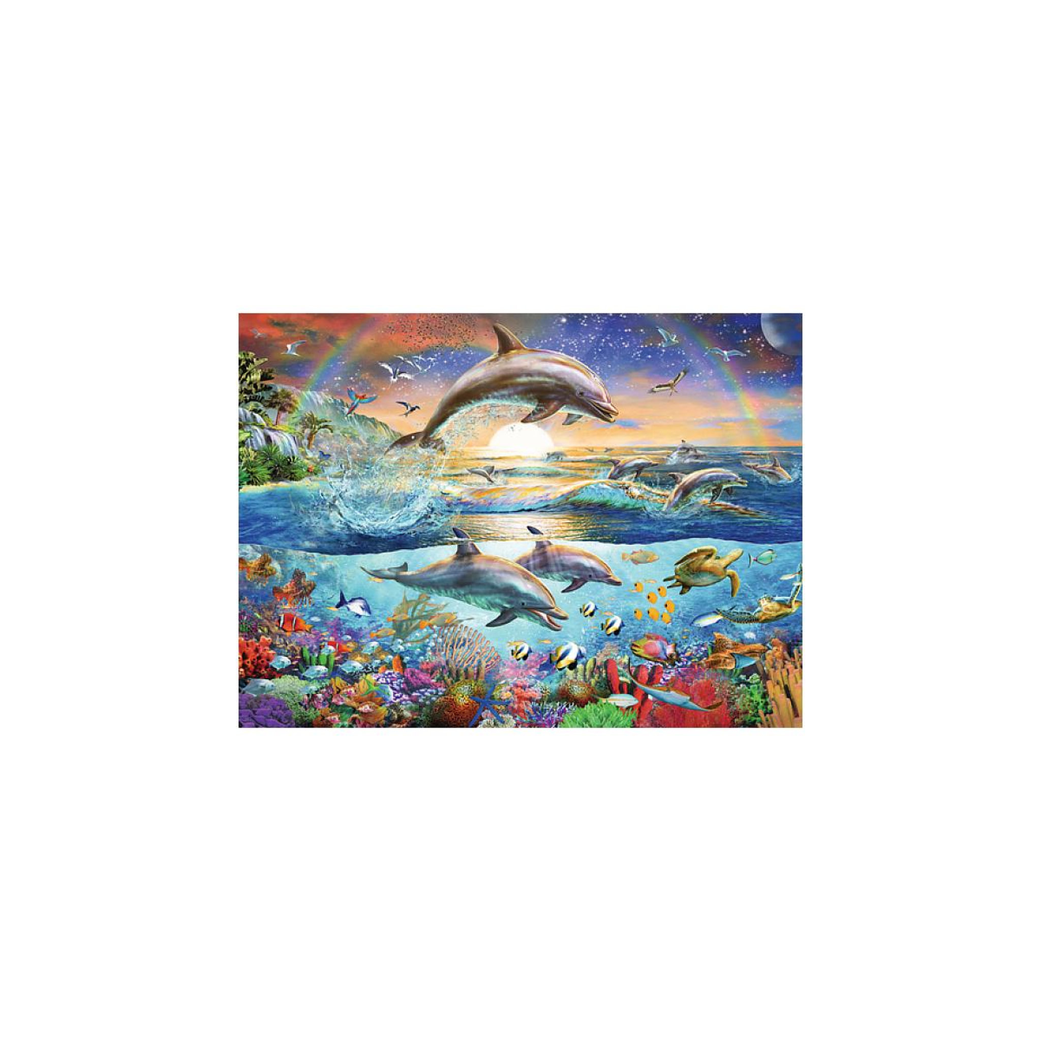 Voir la diapositive 3 : RAVENSBURGER Puzzle Le Paradis Des Dauphins 300 pieces