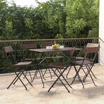 VIDAXL Chaises de bistrot pliantes lot de 6 Resine tressee et acier