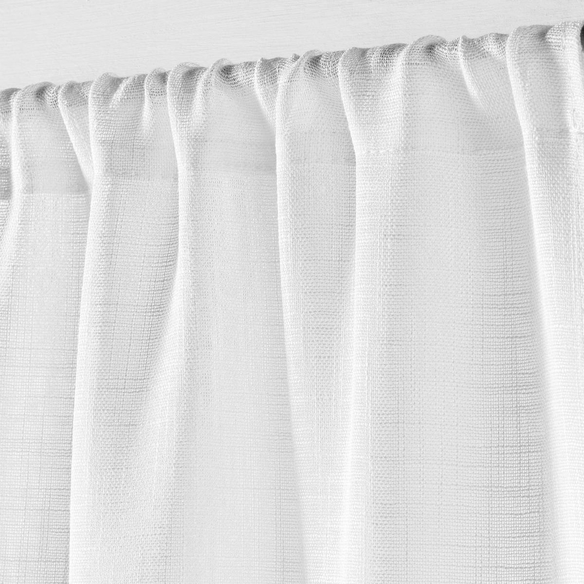 Voir la diapositive 2 : Douceur d'Intérieur Paire de voilage passe-tringle  haltona  70x200cm blanc