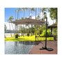 Habitat et Jardin Parasol jardin déporté  Soleil  - Carré - 2.5 x 2.5 m - Taupe + Housse de protection