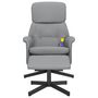 Voir la diapositive 4 : VIDAXL Fauteuil inclinable de massage et repose-pied gris clair tissu